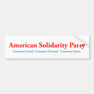 American Solidarity Party Bumper Sticker