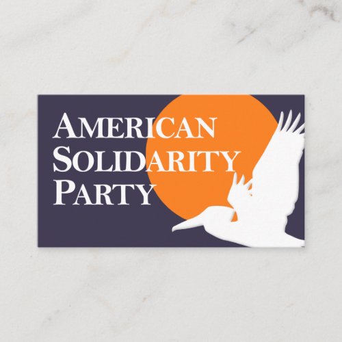 American Solidarity Party Business Card with Logo