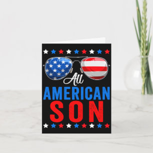 American son 4th of july memorial day matching card