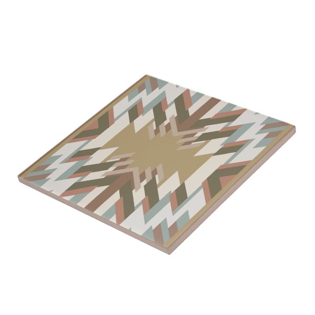 American Southwest Desert Colors Inspired Design  Ceramic Tile (Side)