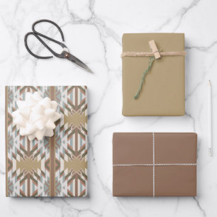 American Southwest Desert Colors Inspired Design Wrapping Paper Sheets