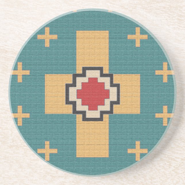 American Southwest Indian Pattern Drink Coaster (Front)