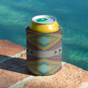 American Southwest Patterned Art And Earthy Colors Can Cooler