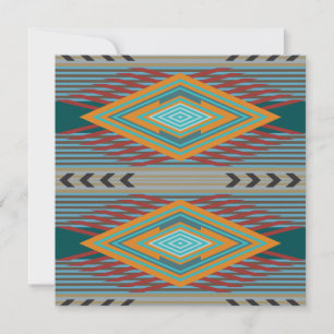American Southwest Patterned Art And Earthy Colors Card