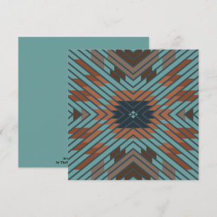 American Southwest Tribal Patterned Art And Colors Card