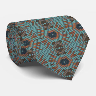 American Southwest Tribal Patterned Art And Colors Neck Tie
