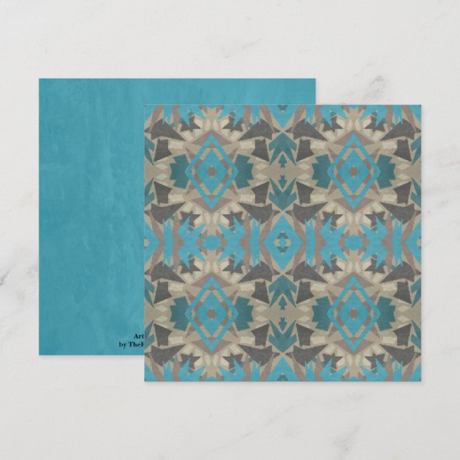 American Southwestern Patterned Art And Colors Card (Front/Back)