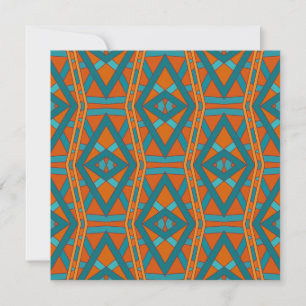American Southwestern Style Pattern And Colors Art Card