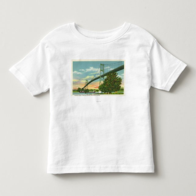 American Span of the International Bridge View Toddler T-shirt (Front)