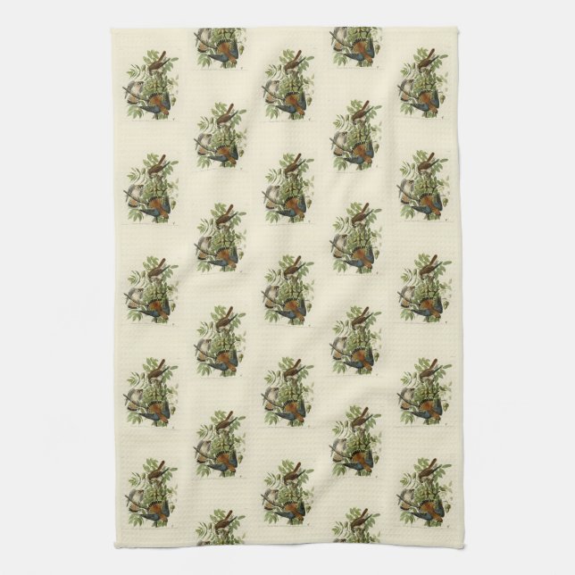 American Sparrow Hawk - Audubon's Birds of America Kitchen Towel (Vertical)