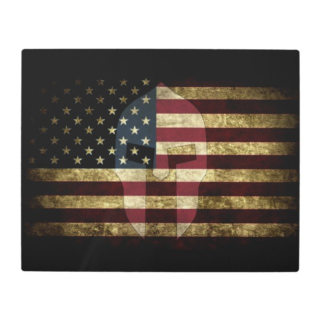 American Spartan  Metal Print (Front)