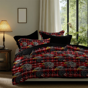 American Spirit Duvet Flag & Eagle Home Accent Cover