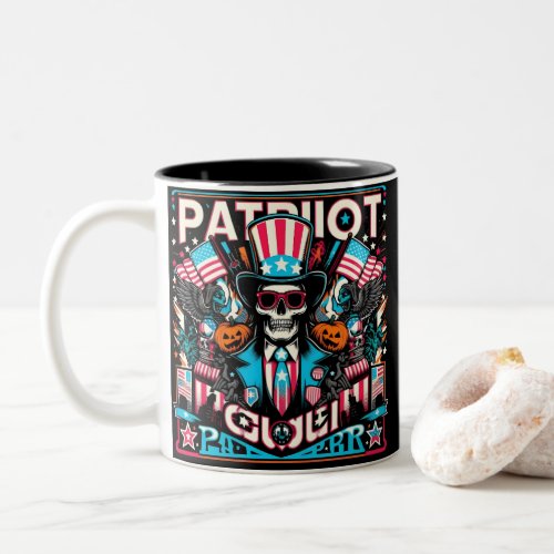 American Spirit Festival in Pop Art Style Two_Tone Coffee Mug