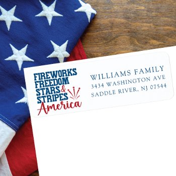American Spirit Patriotic Return Address Label by invitationstop at Zazzle