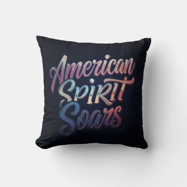 American Spirit Soars Throw Pillow (Front)