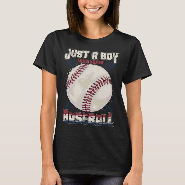 American Sport Fan Baseball  Boys Batter Baseball T-Shirt (Front)