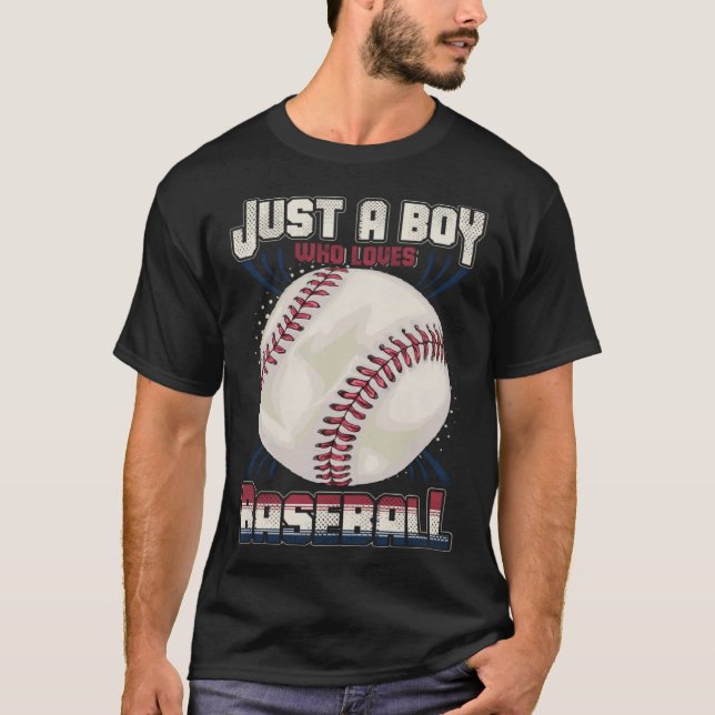 American Sport Fan Baseball  Boys Batter Baseball T-Shirt (Front)