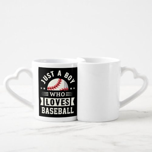American Sport Just A Boy Who Loves Baseball Gifts Coffee Mug Set