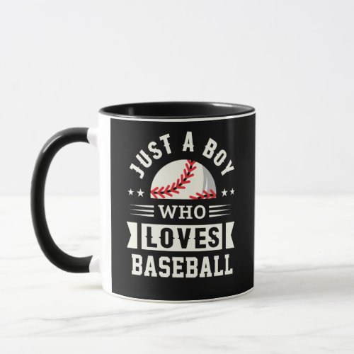 American Sport Just A Boy Who Loves Baseball Gifts Mug