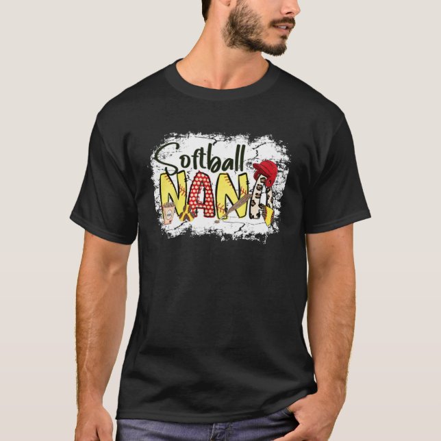 American Sport Softball Nana Softball Player Softb T-Shirt (Front)