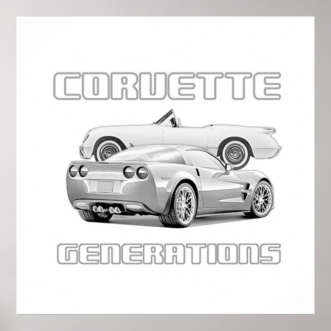 American Sports Car Icon Poster (Front)