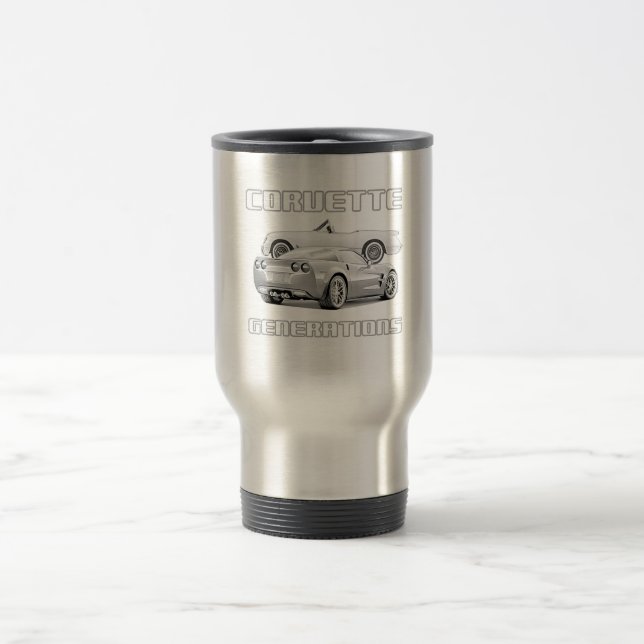 American Sports Car Icon Travel Mug (Center)