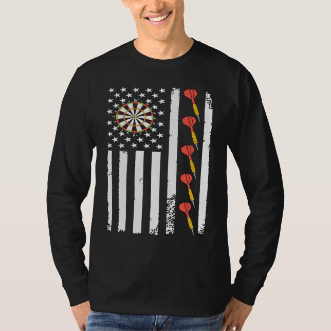American Sports Darts Flag Athletic Throwing Game  T-Shirt (Front)