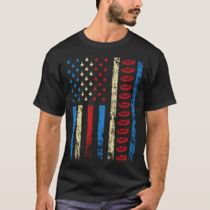 American Sports Flag 4th Of July Ultimate Frisbee  T-Shirt