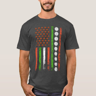 American Sports Flag Halloween Pumpkin Volleyball  T-Shirt
