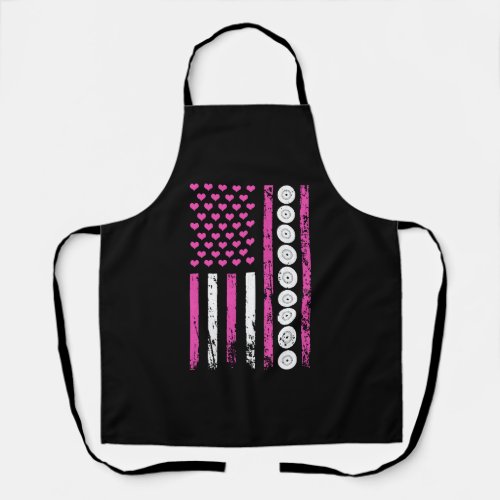American Sports Flag Lawn Bowling Valentines Day Apron
