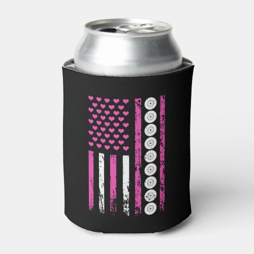 American Sports Flag Lawn Bowling Valentines Day Can Cooler