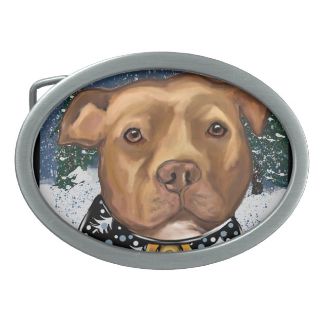 AMERICAN STAFFORDSHIRE  BELT BUCKLE (Front)