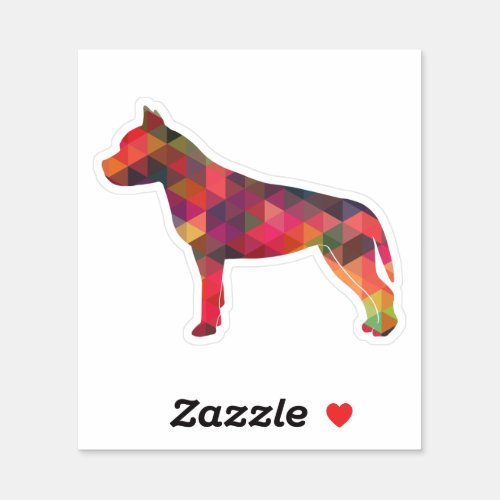 American Staffordshire Bull Terrier Geometric Mult Sticker