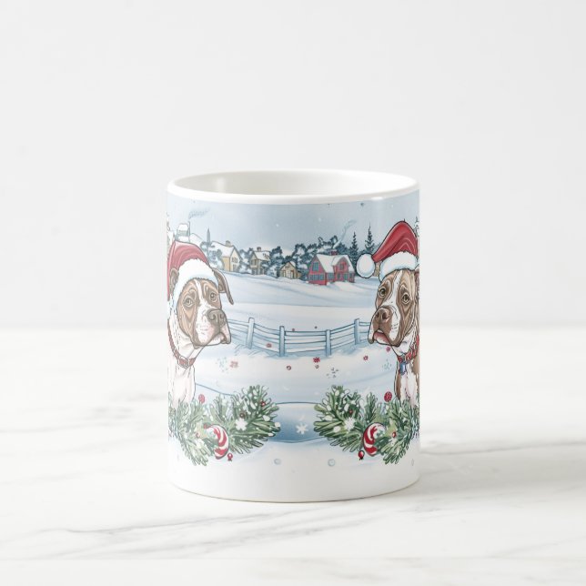 American Staffordshire Christmas Coffee Mug (Center)