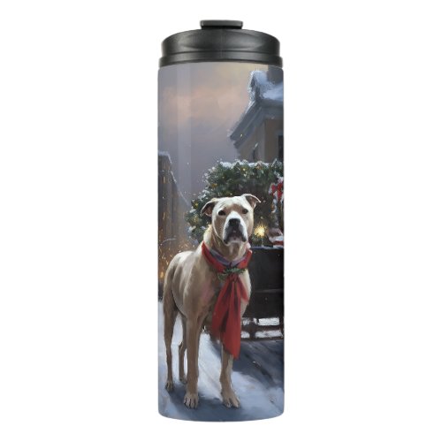 American Staffordshire Christmas Festive Season Thermal Tumbler