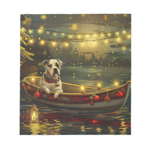 American Staffordshire Christmas Festive Voyage Notepad