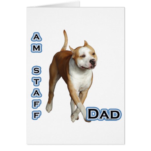 American Staffordshire Dad 4 Cards (Front)