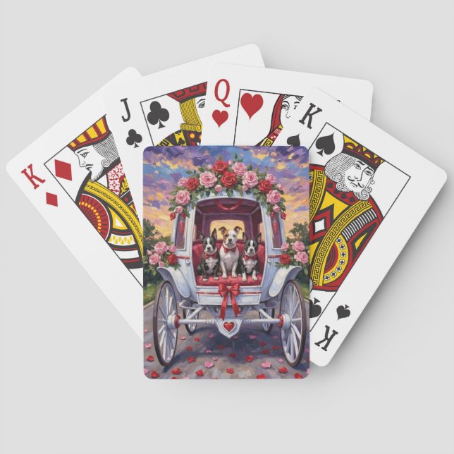 American Staffordshire Dog Valentine's Day Poker Cards (Back)