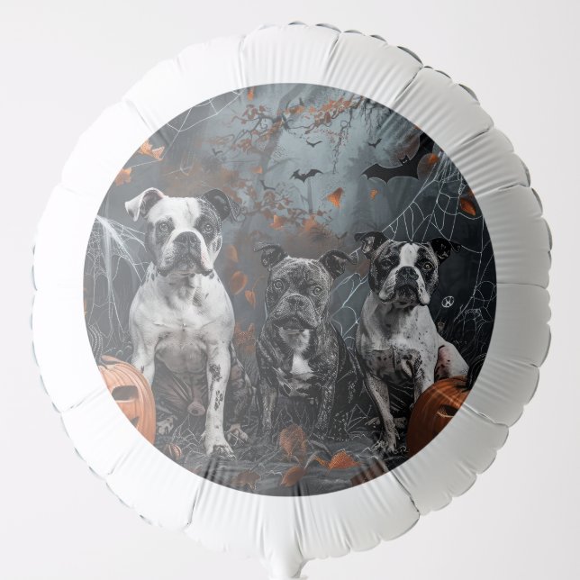 American Staffordshire Halloween Night Doggy  Balloon (Front)