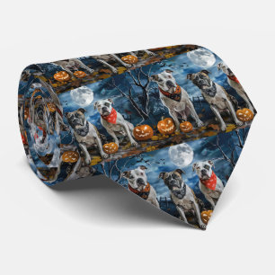American Staffordshire Halloween Spooky Neck Tie