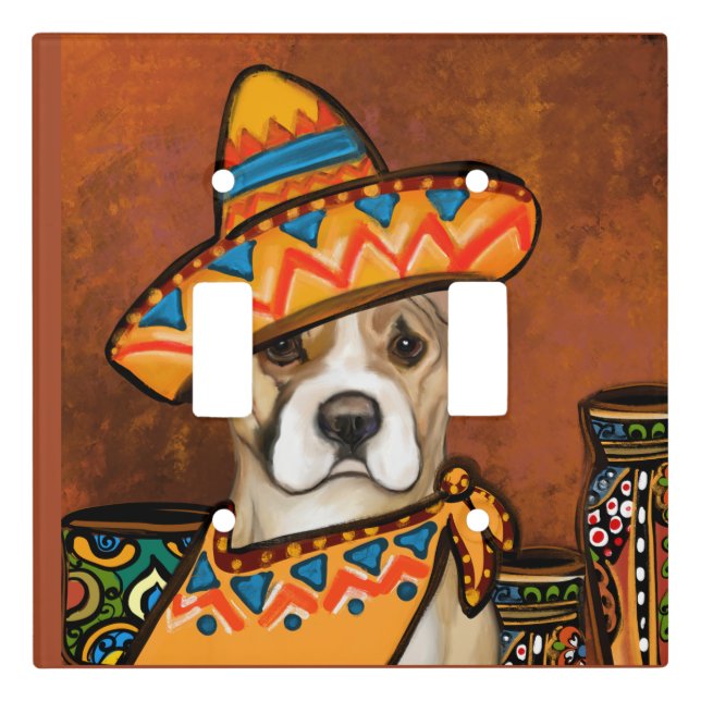 AMERICAN STAFFORDSHIRE     LIGHT SWITCH COVER (Front)