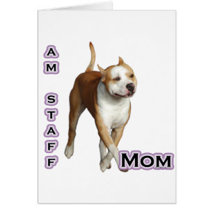 American Staffordshire Mom 4 Cards