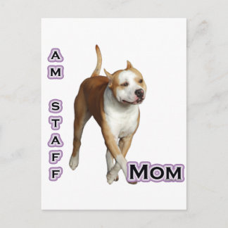 American Staffordshire Mom 4 Postcard