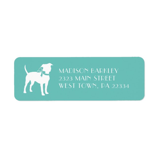 American Staffordshire Pit bull Dog Puppy Label (Front)
