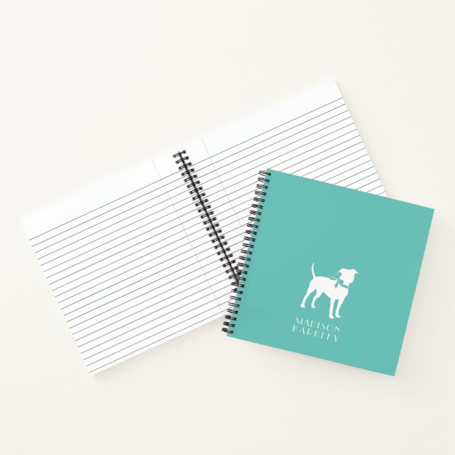 American Staffordshire Pit bull Dog Puppy Notebook (Inside)