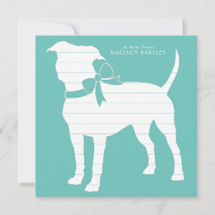 American Staffordshire Pit bull Thank You Card
