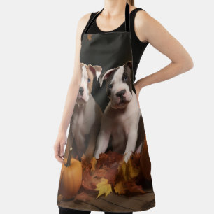 American Staffordshire Puppy Autumn Delight Apron