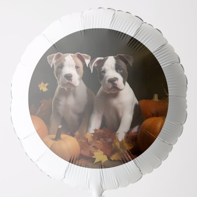 American Staffordshire Puppy Autumn Delight Balloon (Front)