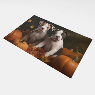 American Staffordshire Puppy Autumn Delight Doormat