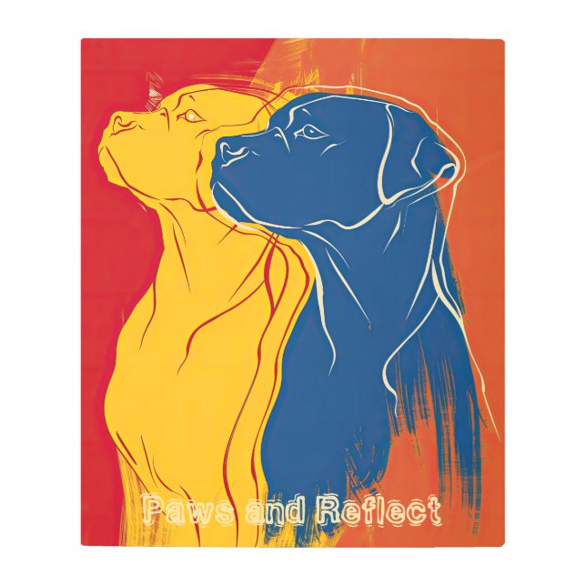 American Staffordshire Terrier Abstract Fractal Metal Print (Front)